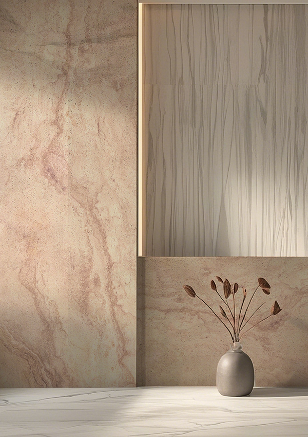 Panel Dinding Batu Lembut Travertine Fleksibel